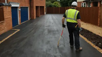 working on a driveway job working on a driveway job